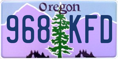 OR license plate 968KFD