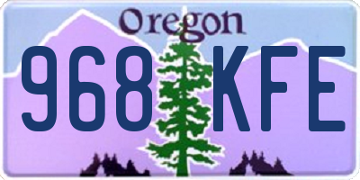 OR license plate 968KFE
