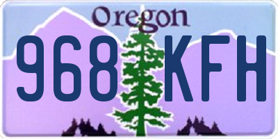 OR license plate 968KFH