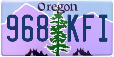 OR license plate 968KFI