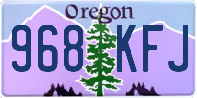 OR license plate 968KFJ