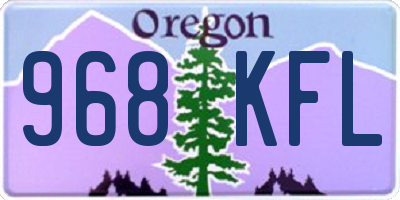 OR license plate 968KFL