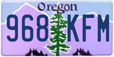 OR license plate 968KFM