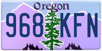 OR license plate 968KFN