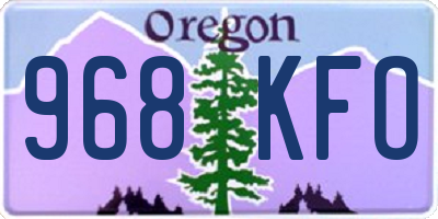 OR license plate 968KFO