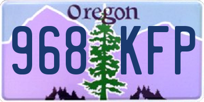 OR license plate 968KFP