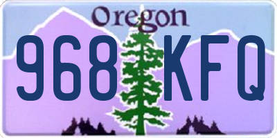 OR license plate 968KFQ
