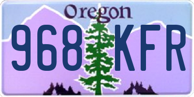 OR license plate 968KFR