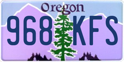 OR license plate 968KFS