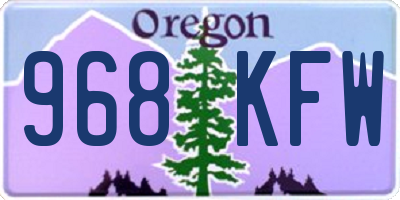 OR license plate 968KFW