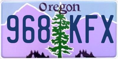 OR license plate 968KFX