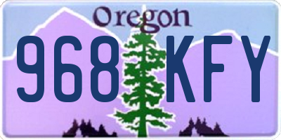 OR license plate 968KFY