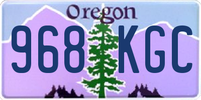 OR license plate 968KGC