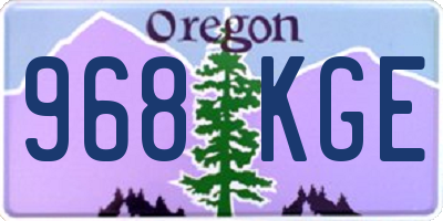 OR license plate 968KGE