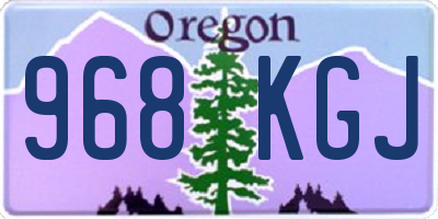 OR license plate 968KGJ