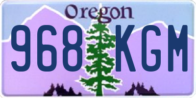 OR license plate 968KGM