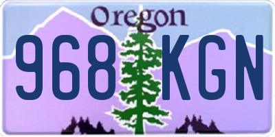 OR license plate 968KGN