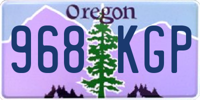 OR license plate 968KGP