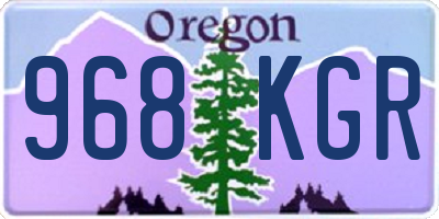 OR license plate 968KGR
