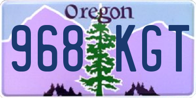 OR license plate 968KGT