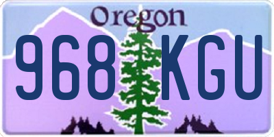 OR license plate 968KGU