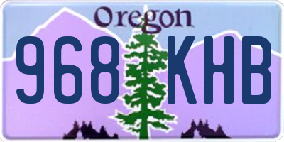OR license plate 968KHB