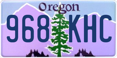 OR license plate 968KHC