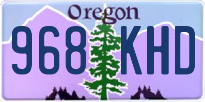 OR license plate 968KHD