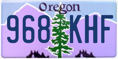 OR license plate 968KHF