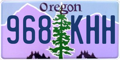 OR license plate 968KHH