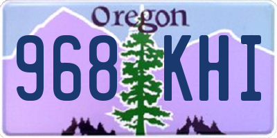 OR license plate 968KHI