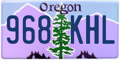 OR license plate 968KHL