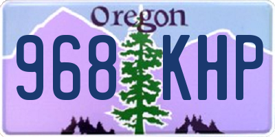 OR license plate 968KHP