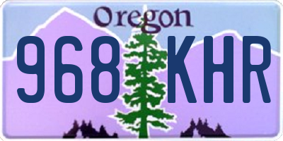 OR license plate 968KHR