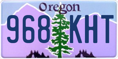 OR license plate 968KHT