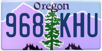 OR license plate 968KHU