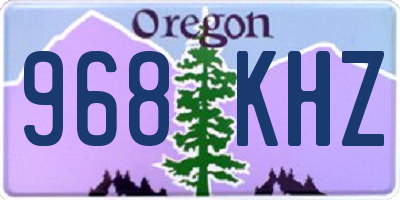 OR license plate 968KHZ