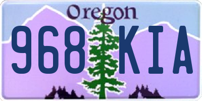 OR license plate 968KIA
