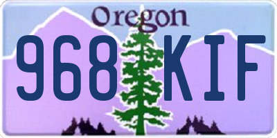 OR license plate 968KIF