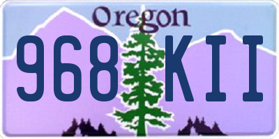 OR license plate 968KII