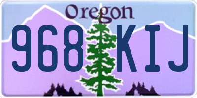 OR license plate 968KIJ