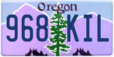 OR license plate 968KIL