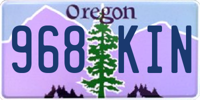 OR license plate 968KIN
