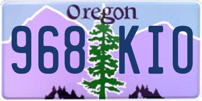 OR license plate 968KIO