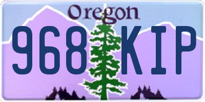 OR license plate 968KIP