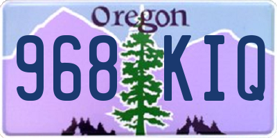 OR license plate 968KIQ