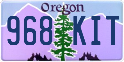 OR license plate 968KIT