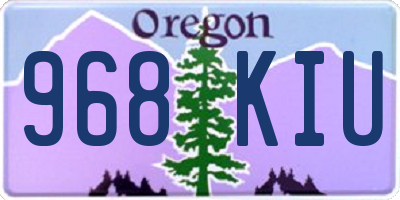 OR license plate 968KIU