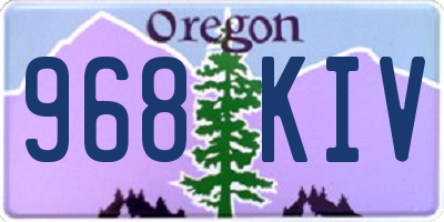 OR license plate 968KIV