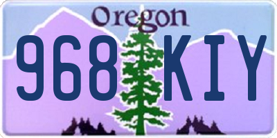 OR license plate 968KIY